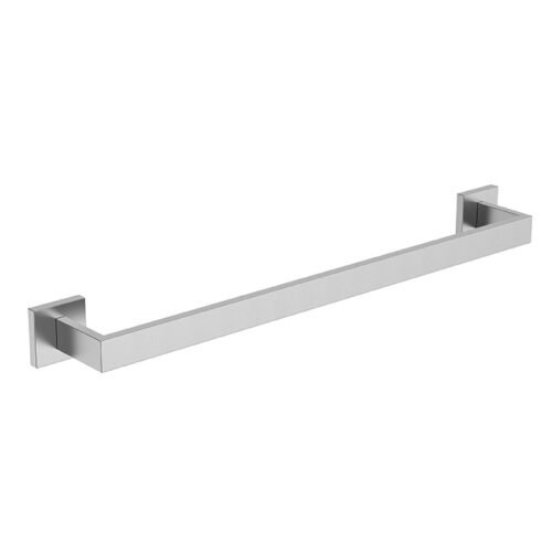 Wall mounted square metal bathroom towel rack | A119 01 16 2 - Brushed steel