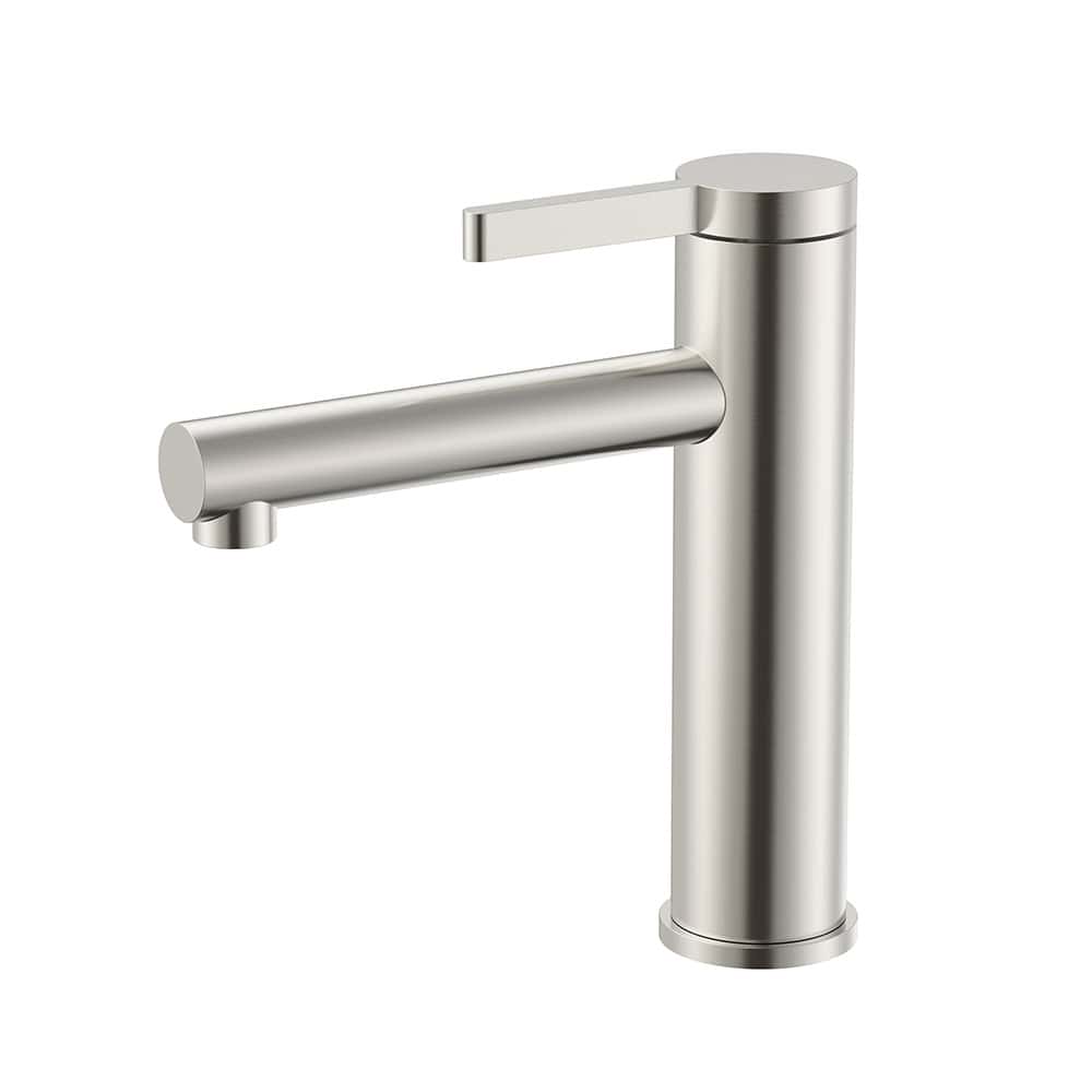 Stainless steel bathroom faucet with lever handle