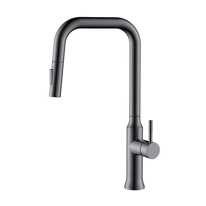 Stainless steel pull down spray kitchen tap | K134C 01 - Image 2
