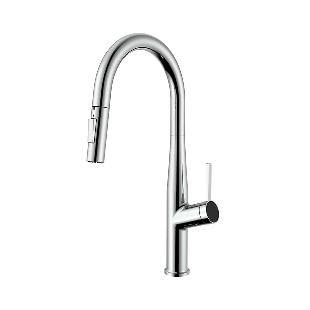 Gooseneck stainless steel kitchen sink mixer