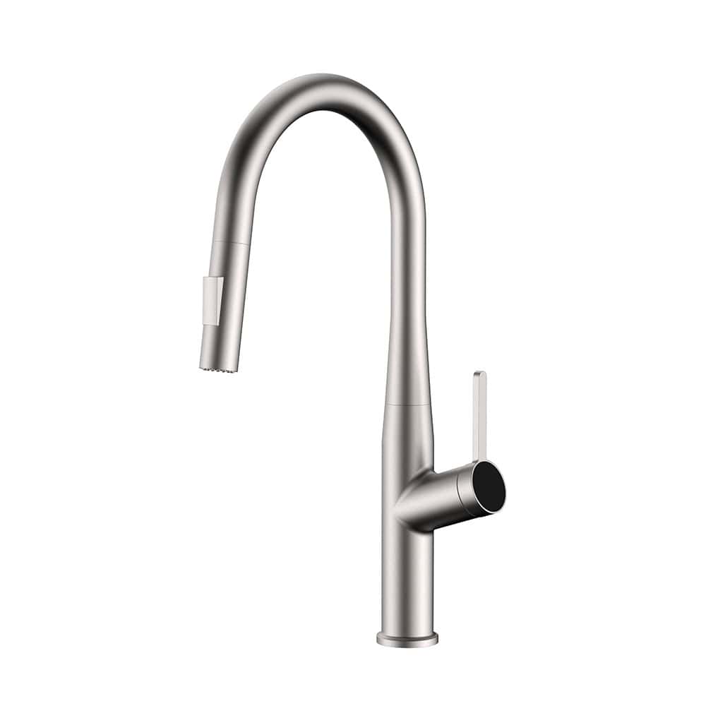 Gooseneck stainless steel kitchen sink mixer | K543F 01 7 Gooseneck stainless steel kitchen sink mixer