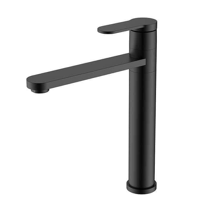 Tall Stainless Steel Washbasin Tap with Round Body and Square Spout | B981 02 - Image 4