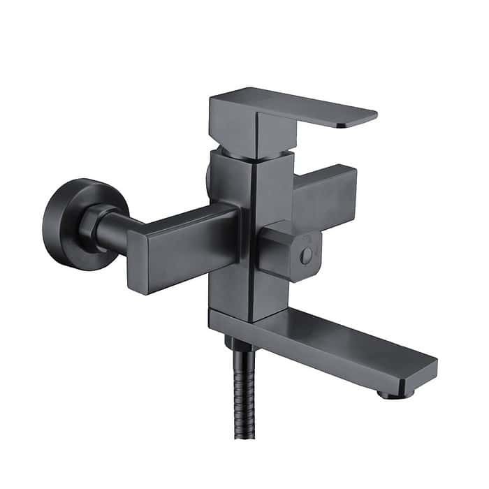 Stainless Steel Square Exposed Bath Shower Mixer | SO921 12 - Image 2