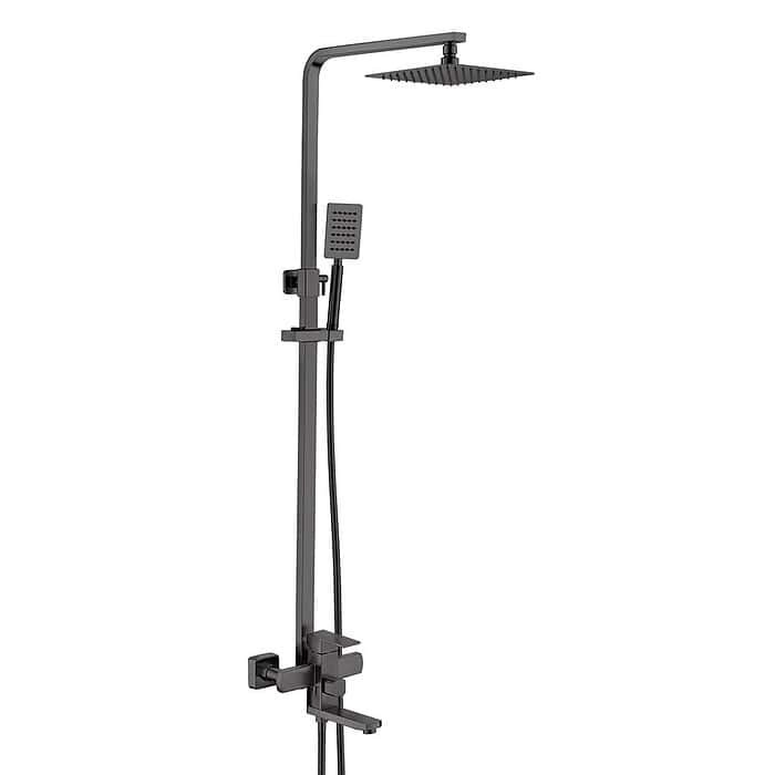 Stainless Steel 3-Way Shower Column | Wall-Mounted Square Design | SO921 13 - Image 2