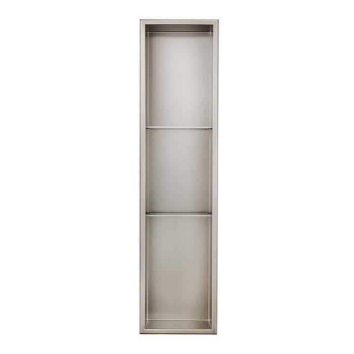 36 inch stainless steel inset shower niche | AC191 03 02 2 - Brushed nickel