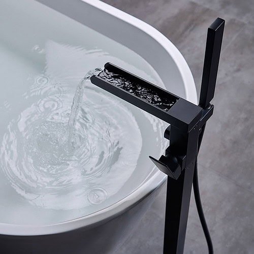 Stainless steel freestanding floor mount roman tub faucet | SF286 12
