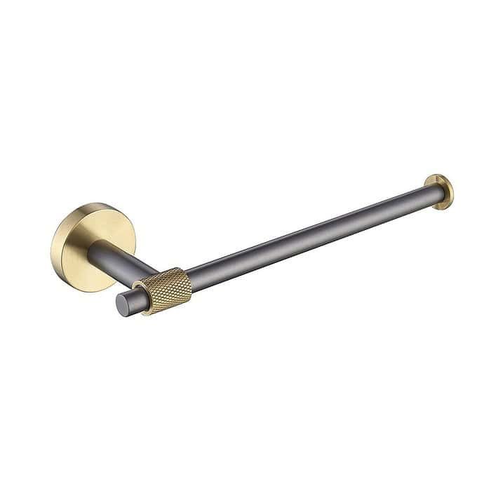 Stainless steel gold and gunmetal washroom towel hanger | A149 04 62 2