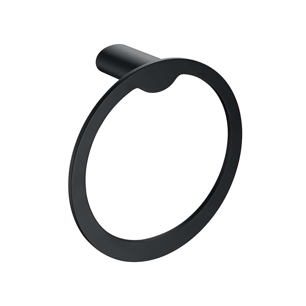Toallero redondo de acero inoxidable | A166 04 31 2 - negro mate