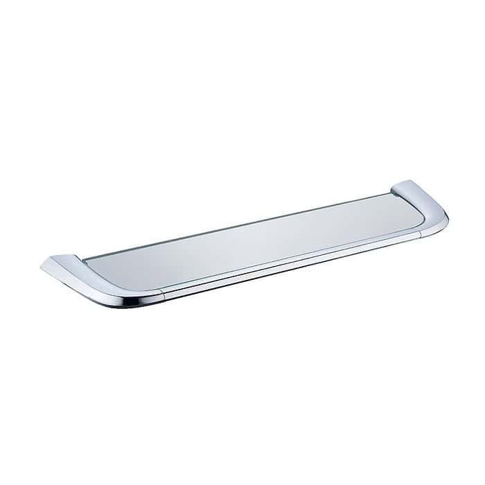Zinc alloy modern glass towel rack - Chrome