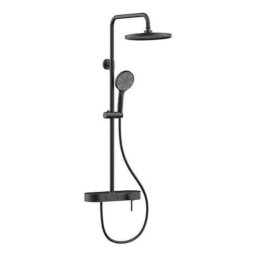 Stainless steel push button shower system | SO844 12 31 8 - matte black