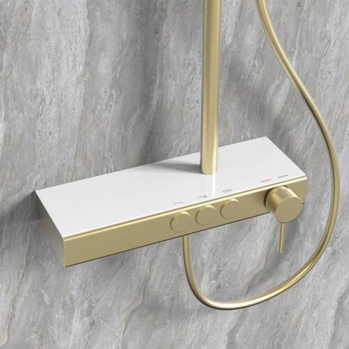 Round-type brass shower set with 3 spray outlet groups | SO854A 13