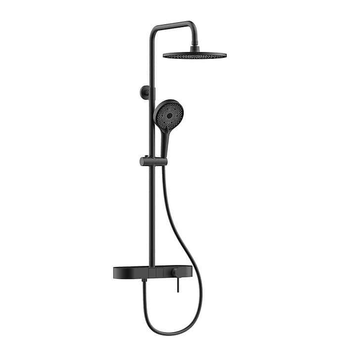 Stainless steel rain shower set system with push-button | SO877 12 - Image 4
