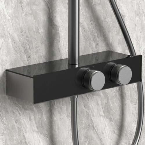 Multi-Function exposed shower mixer with push button | SO816A 13
