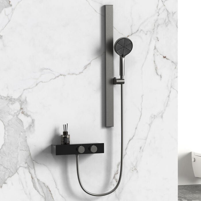 Stainless steel shower mixer with slide bar | SO882B 12
