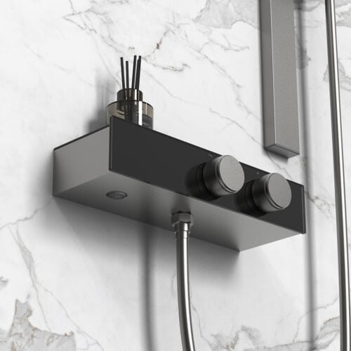 Multi-Function exposed shower mixer with push button | SO816A 13