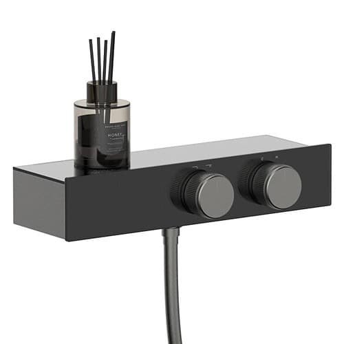 Brass&stainless steel shower system with built-in LED temperature display | SO823A 12