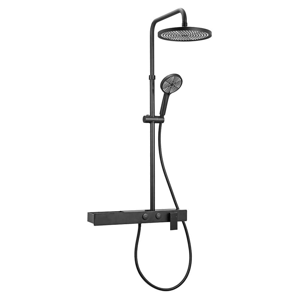 Stainless steel bathroom shower faucet with storage basket | SO814A 12 31 8