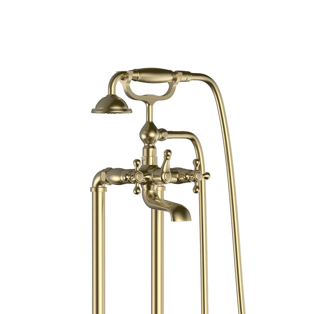 Brushed Brass Freestanding Bath Tap | SF298 12