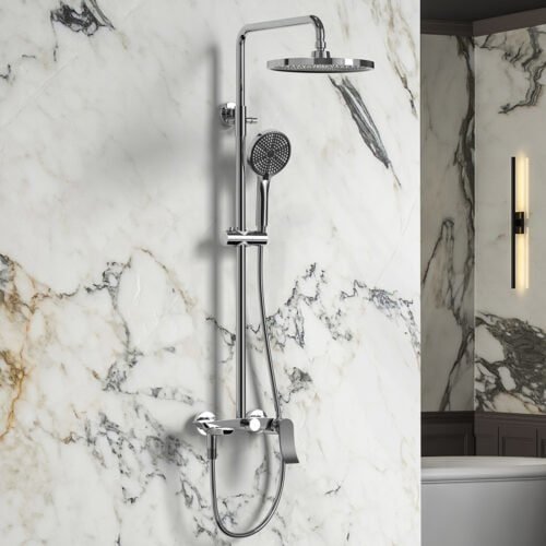 Brass 3 ways exposed shower system with tub spout | SO073 13