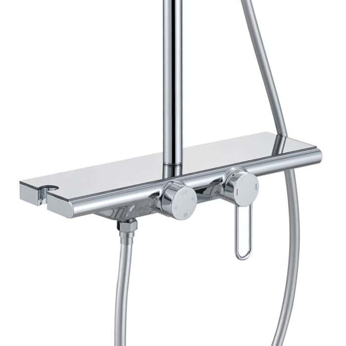 Chrome 3 functions push button single handle shower faucet | SO793 13 - Image 2