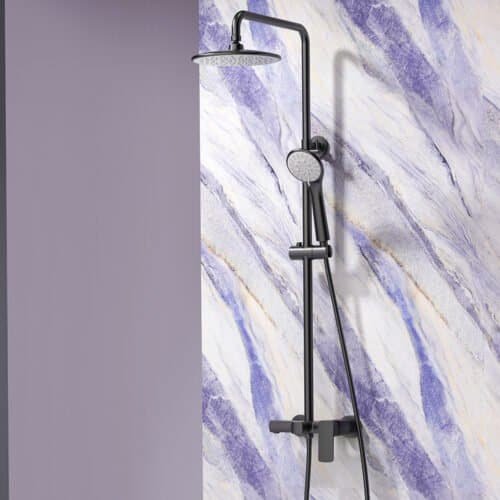 Round type single handle shower set with rain showerhead | SO597A 13