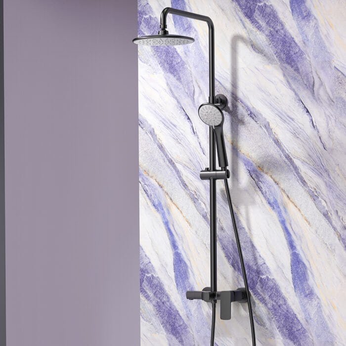 Round type single handle shower set with rain showerhead | SO597A 13