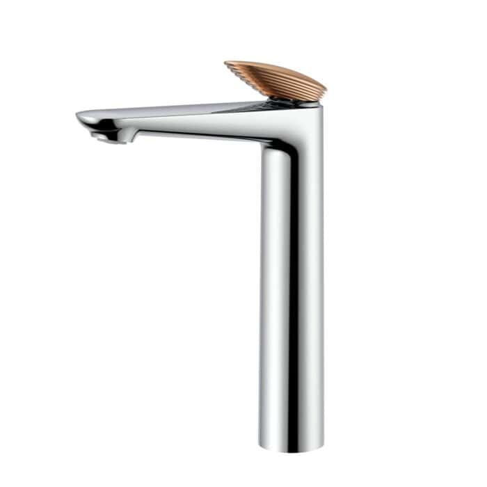 Mixed finish tall faucet with stepped handle | B022 02 - Image 3