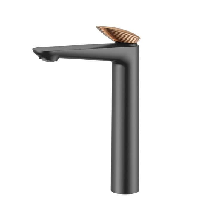 Mixed finish tall faucet with stepped handle | B022 02 - Image 2