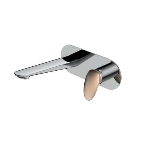 Oval deck plate wall mounted bathroom faucet | B022 27