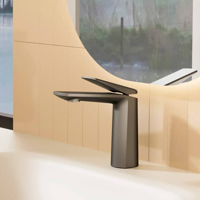 Sleek geometric design faucet for bathroom | B029 01
