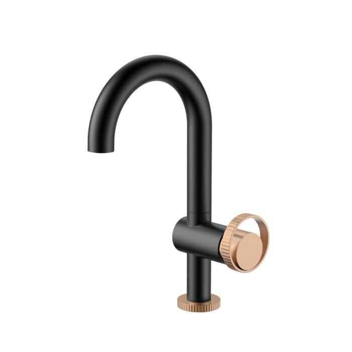 Vertical knurled knob and base bathroom faucet | B1004 01 - Image 5