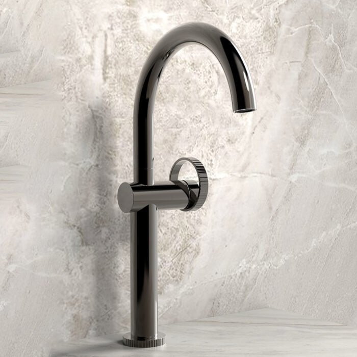 Slender 304 tall faucet with vertical knurled handle | B1004 02 - Image 3