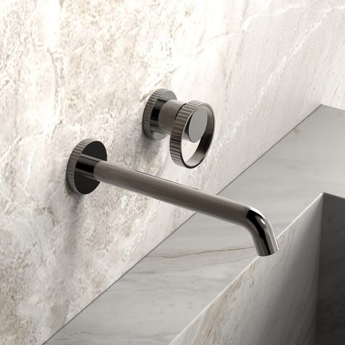 Hollow knurled handle wall mounted faucet | B1004 28