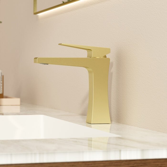 Square hourglass-shaped design bathroom faucet | B1005 01 - Image 3