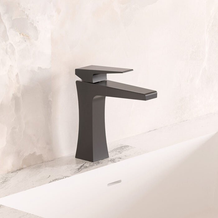 Square hourglass-shaped design bathroom faucet | B1005 01 - Image 2
