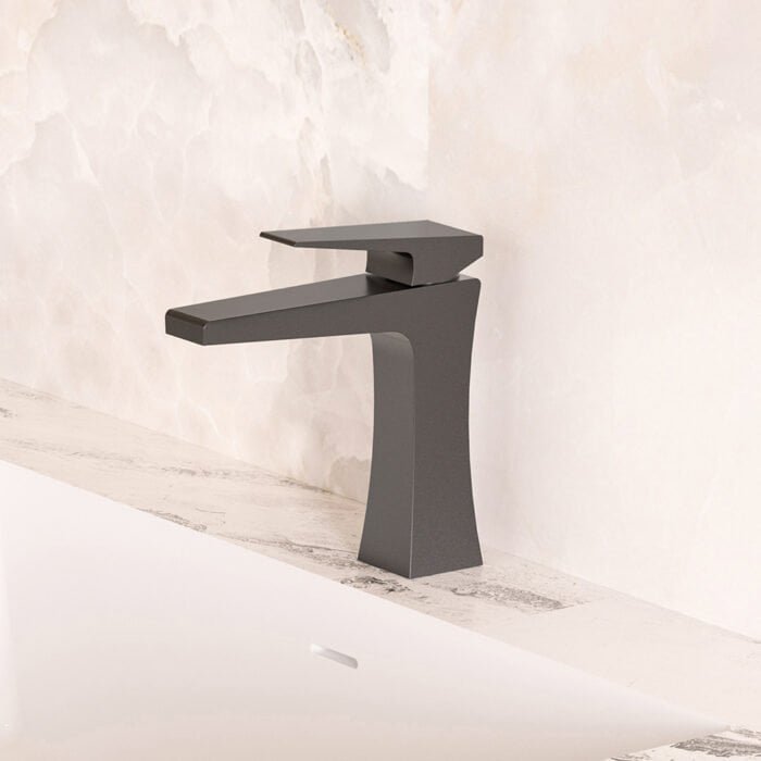 Square hourglass-shaped design bathroom faucet | B1005 01