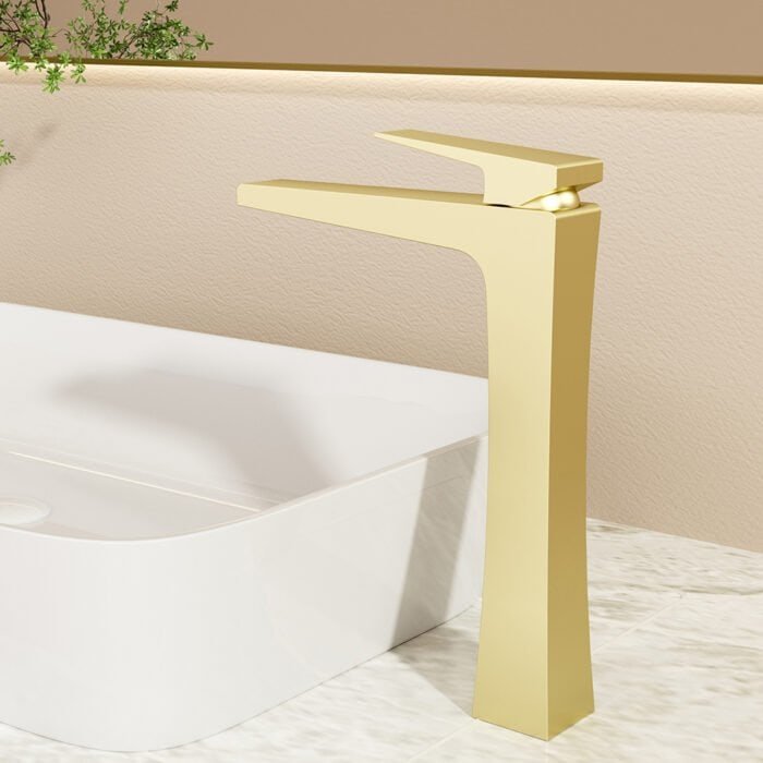 Hourglass-shaped tall faucet