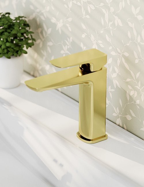 B1007 01 brushed gold basin faucet - Vivenis collection