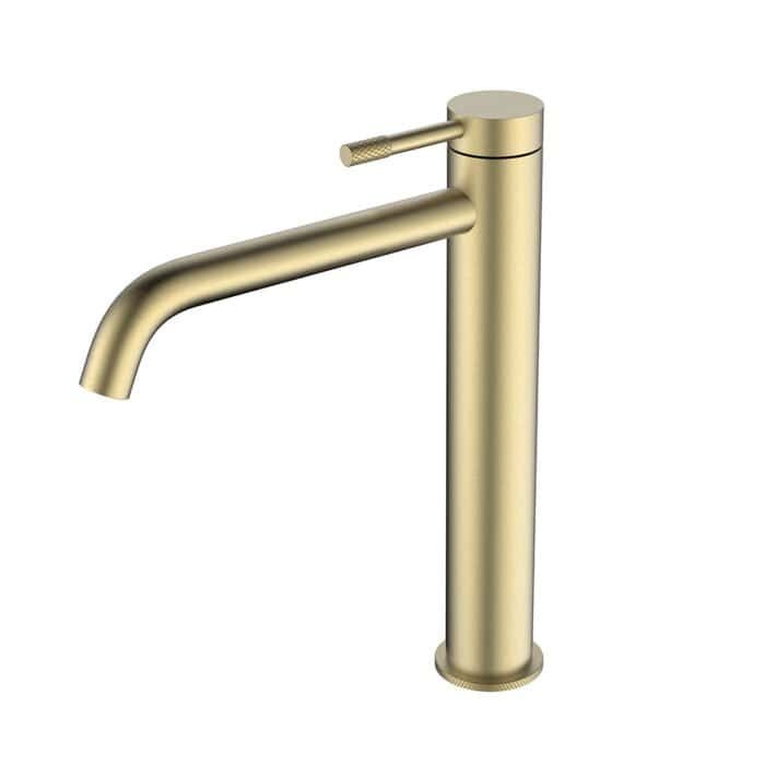 Low-arc knurled handle tall tap for bathroom | B1010B 02