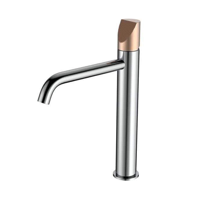 Wedge knurled tall faucet for bathroom | B1014 02 - Image 2