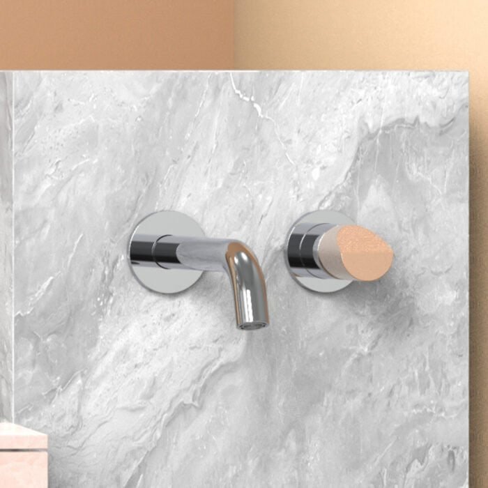 Wall mounted bathroom tap with wedge knob | B1014 28