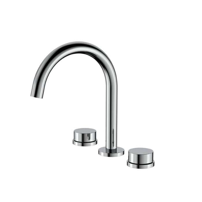 Chrome 3-hole widespread tap with two knob | B662G 04
