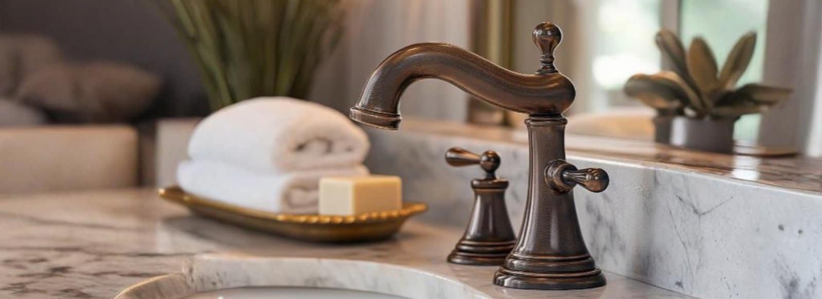 Oil-Rubbed Bronze finish bathroom