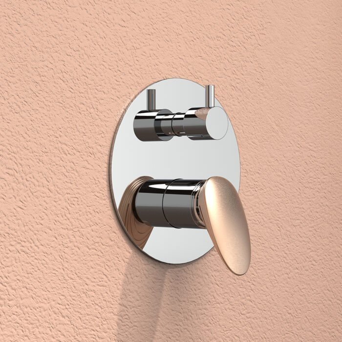 Rose gold handle 3-way shower system with tub spout | SO022 23 - Image 2