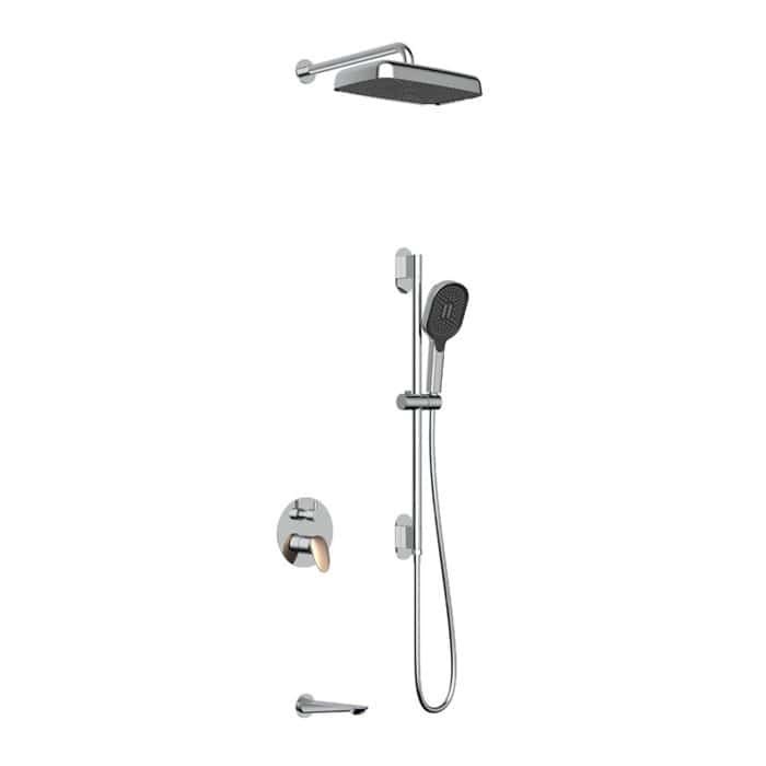 Rose gold handle 3-way shower system with tub spout | SO022 23 - Image 6