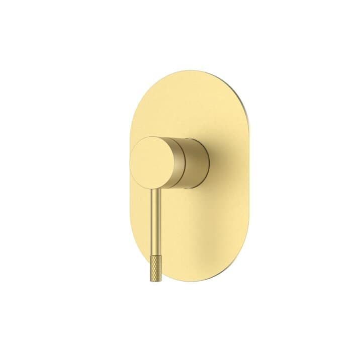 Single way shower mixer with knurled handle