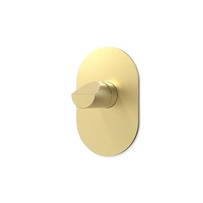 Oval shower mixer with mixed finish wedge knob | SO1014A 21 - Image 2