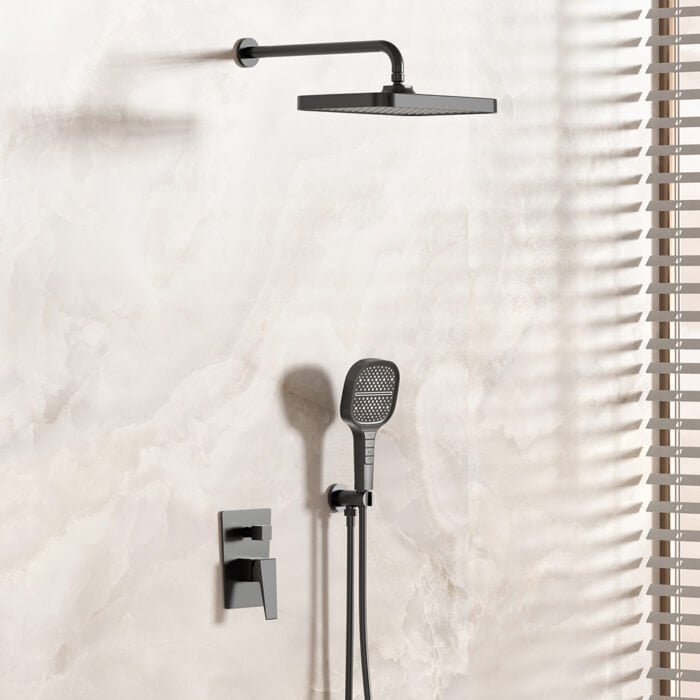 Pressure balance 2-way shower set in square design | SP1005 22