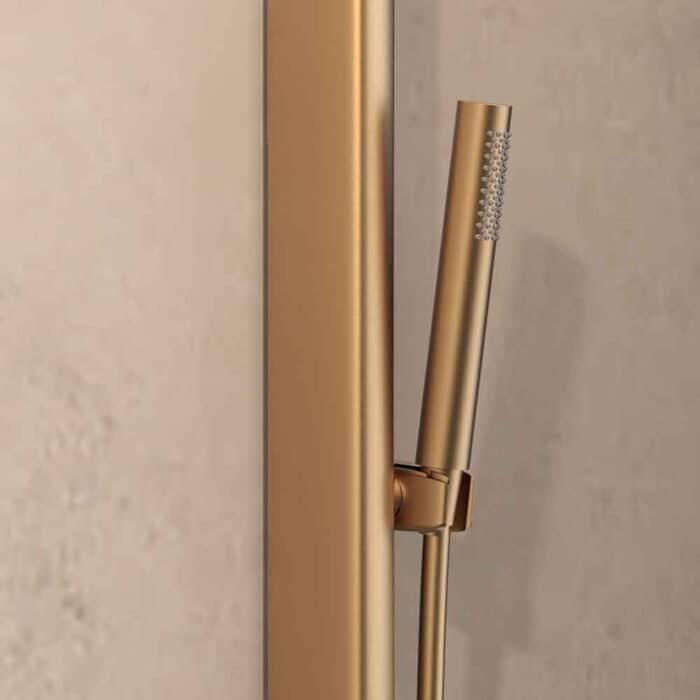 Rose gold round shower system with slide bar | SC132 23 - Image 5