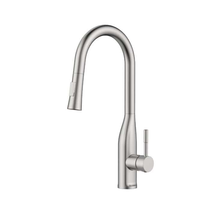 Gooseneck kitchen faucet with flared pull out sprayer | K771 01 - Image 3